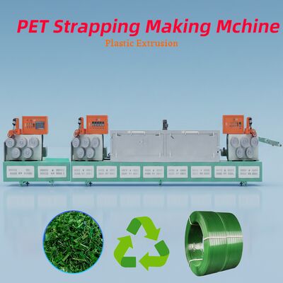 Goede prijs Productielijn voor PET-banden met 38CrMoALA-schroefmateriaal met een capaciteit van 250-500 kg/uur en aanpasbare embossingpatronen online