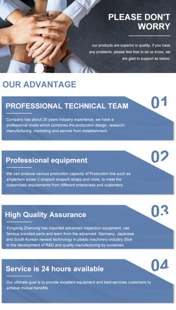 Plastic PP Strapping Band Productielijn Corrosiebestendig PP Verpakkingsband Extrusie Machine 18